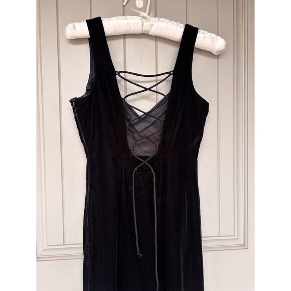 Sexy Witchy Vintage Jessica McClintock Maxi Dress 5/6 Y2K Goth Velvet - Picture 13 of 16